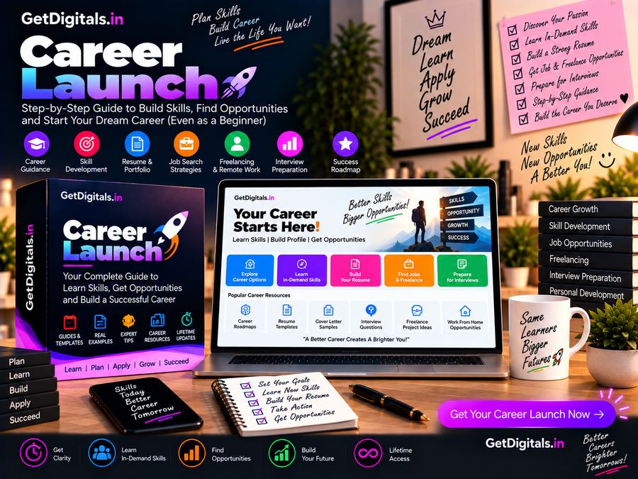 Career Launch mockup by GetDigitals.in