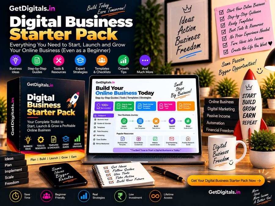 Digital Business Starter Pack mockup by GetDigitals.in